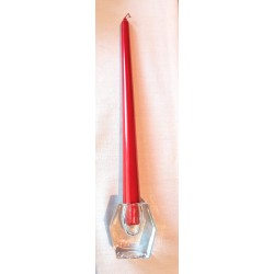 CANDELA - SCATOLA 2 CANDELE ROSSO METALLIZZATO