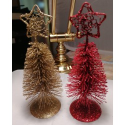 ALBERO DI NATALE METALLO GLITTER ORO