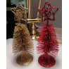 ALBERO DI NATALE METALLO GLITTER ORO