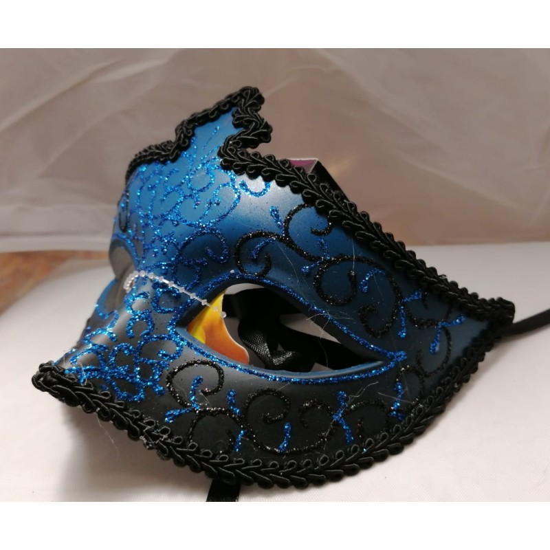 MASCHERA BLU STILE VENEZIANO