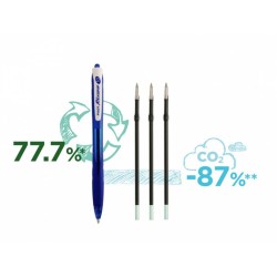 PENNA BLU "M" A SCATTO REXGRIP PILOT