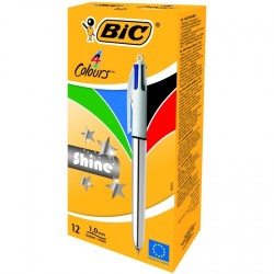 PENNA BIC 4 COLORI ARGENTO