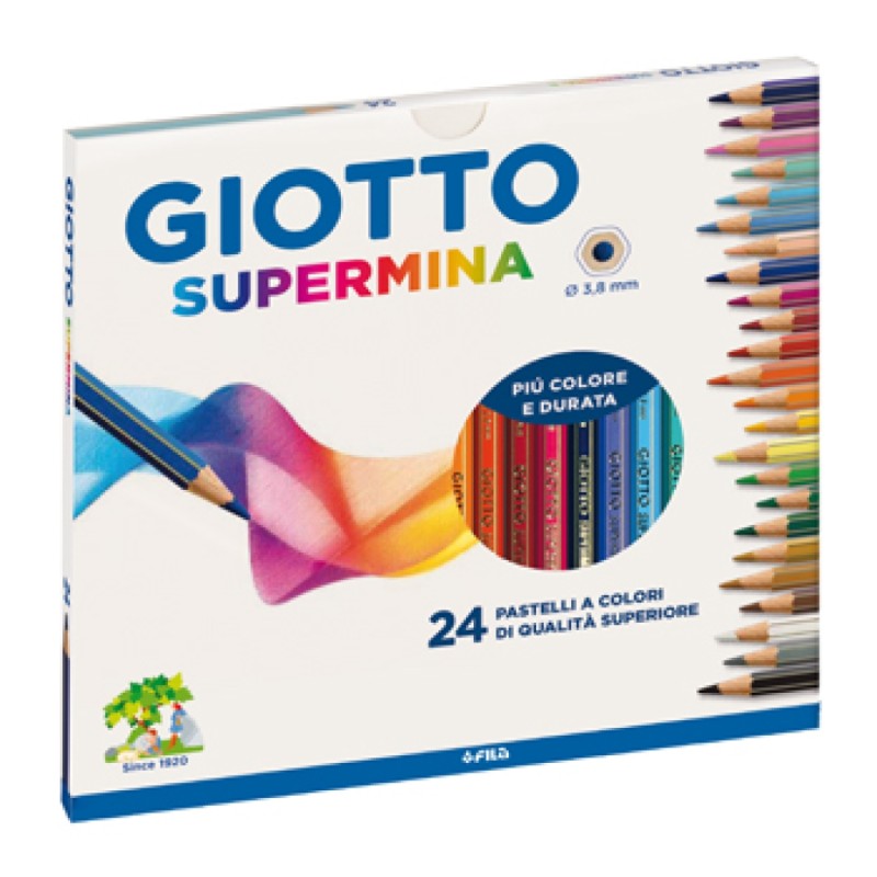 PASTELLI A COLORI 24 GIOTTO SUPERMINA 24pz.