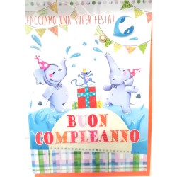 BIGLIETTO COMPLEANNO CON ROTELLA